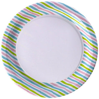 Duni papieren borden stripes ø22cm 10st