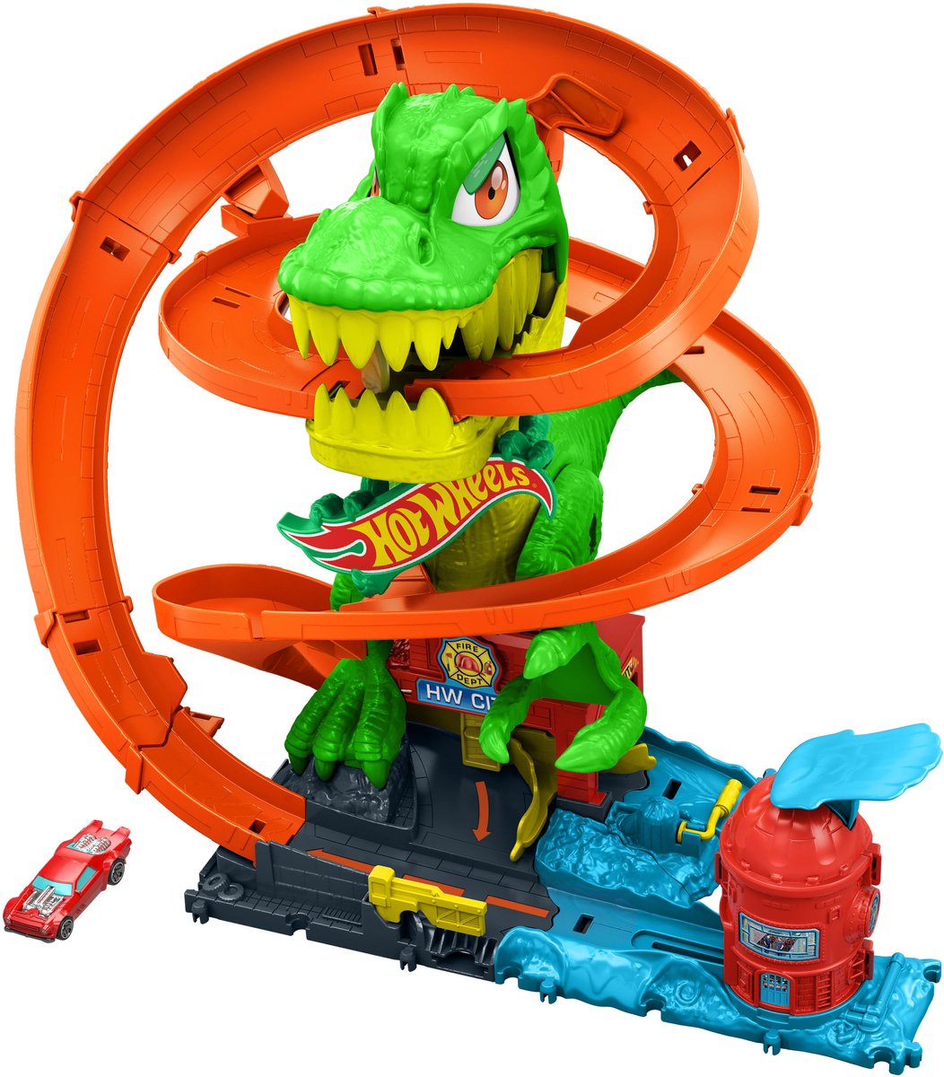 Hot Wheels t-rex vurig gevecht - loopingbaan