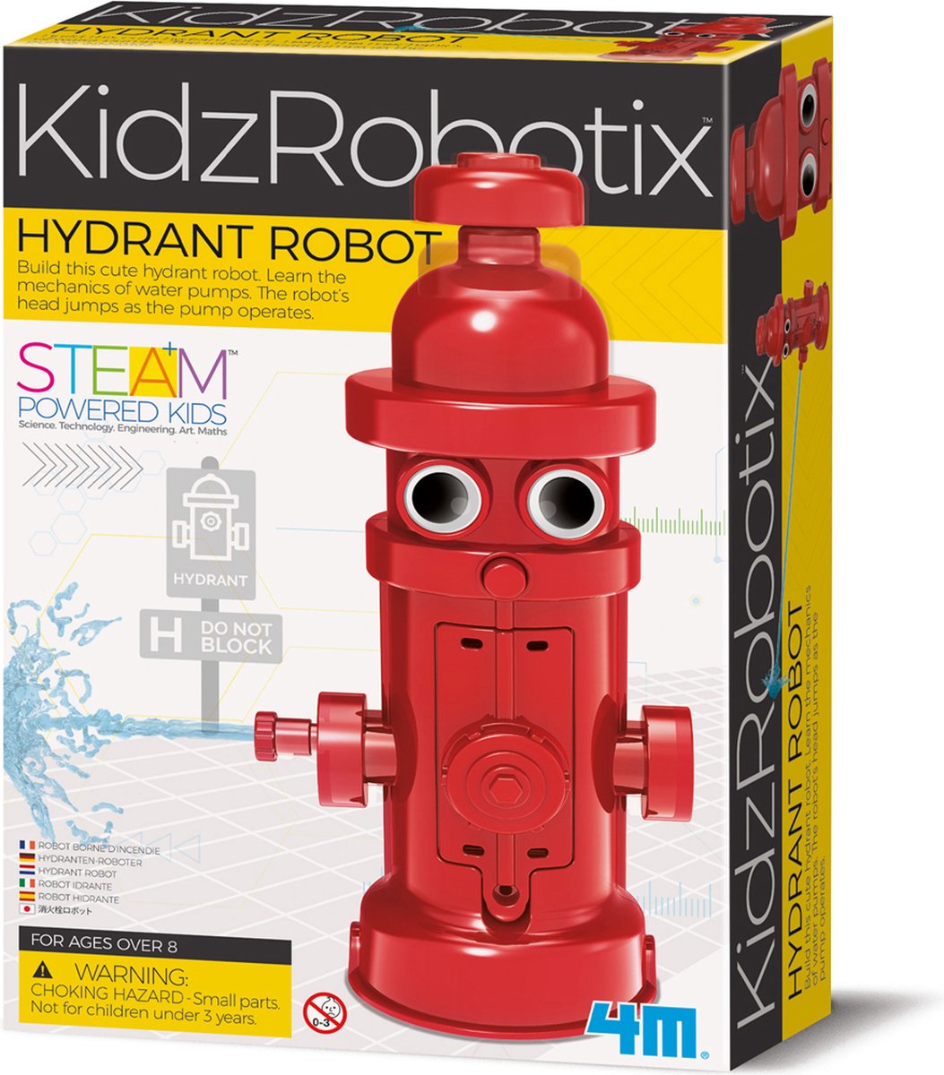 4M wetenschap en spel - maak je eigen brandkraan - bouwpakket mechanica - kidzrobotix - 8+