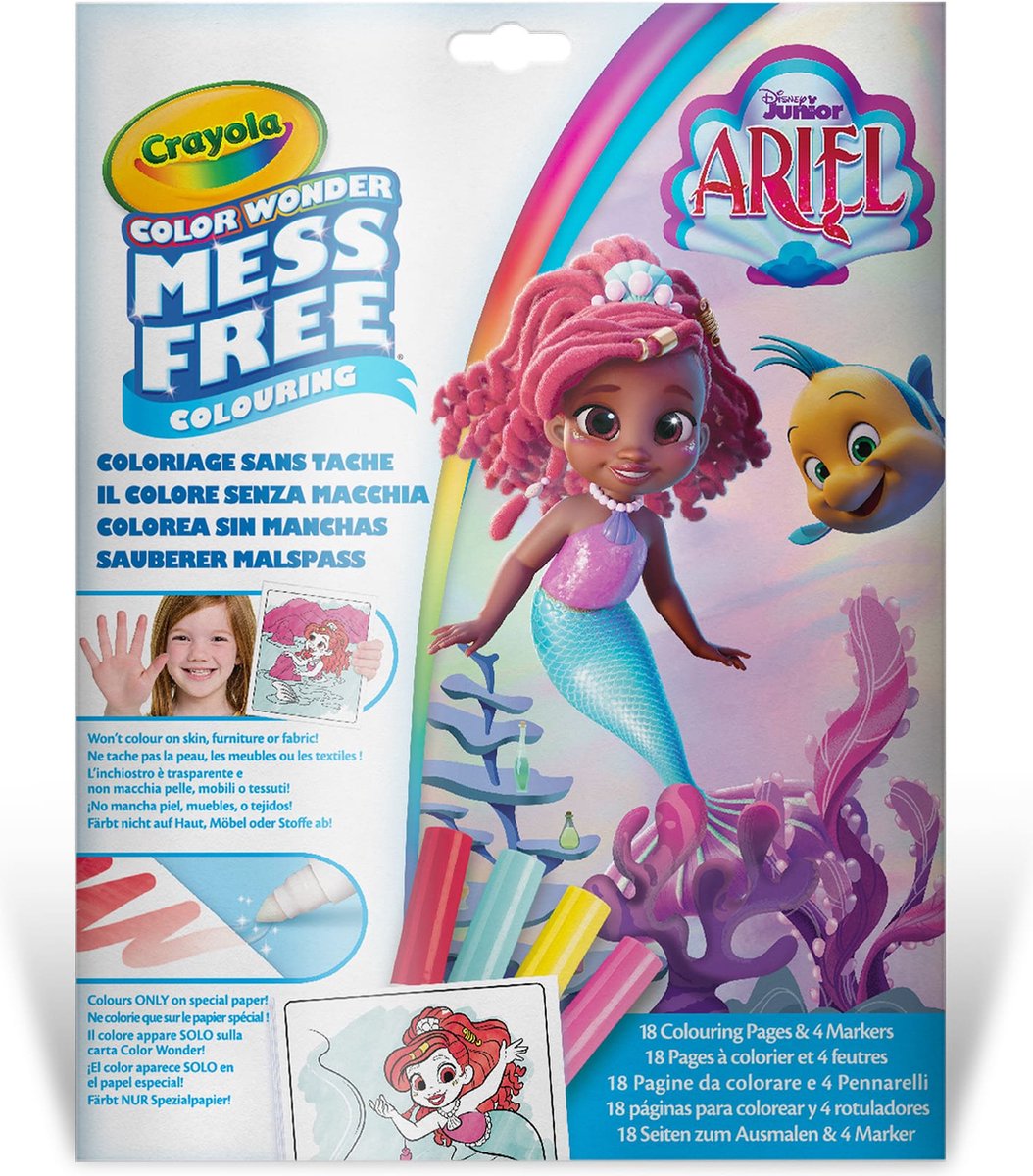 Crayola - color wonder - kleurboek - disney junior ariel - kleurplaten en stiften