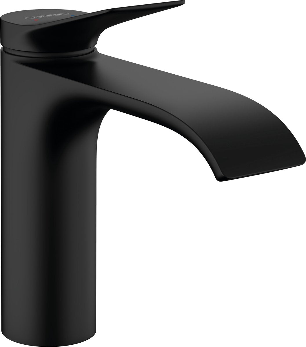 Hansgrohe vivenis - wastafelmengkraan - ééngreeps bediening - met trekwaste - 110mm maat - mat zwart