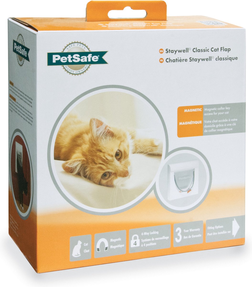 PetSafe 932 magnetisch kattenluik - wit - 10.5 x 22.6 x 22.8 cm