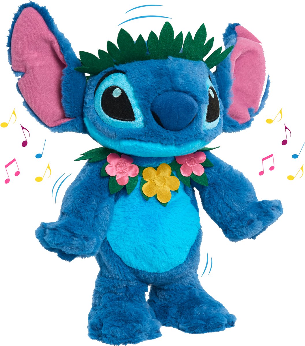 Just Play Disney stitch - dans zing met stitch - interactieve pluchen knuffel