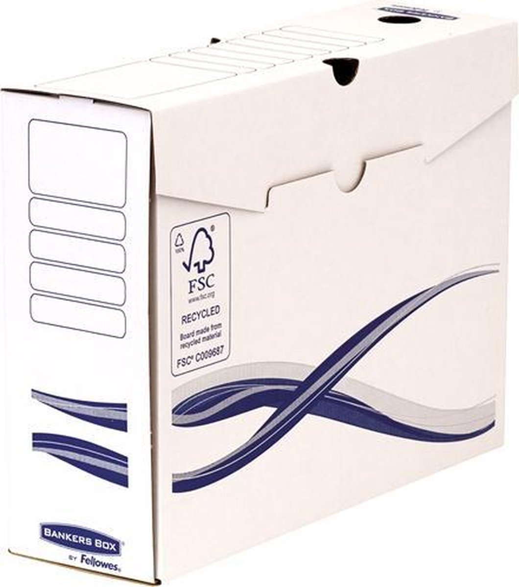 Bankers Box archiefdoos basic - 100mm - a4 - 10pk - fsc gecertificeerd