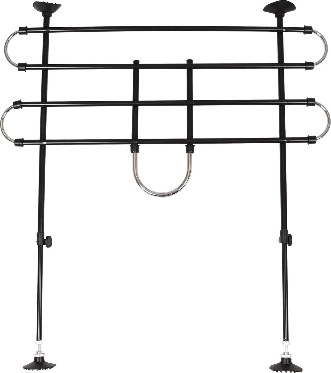 Flamingo autoveiligheidsrek eduard – verstelbaar 90-140 cm breed x 65-110 cm hoog – zwart – veilig reizen met honden