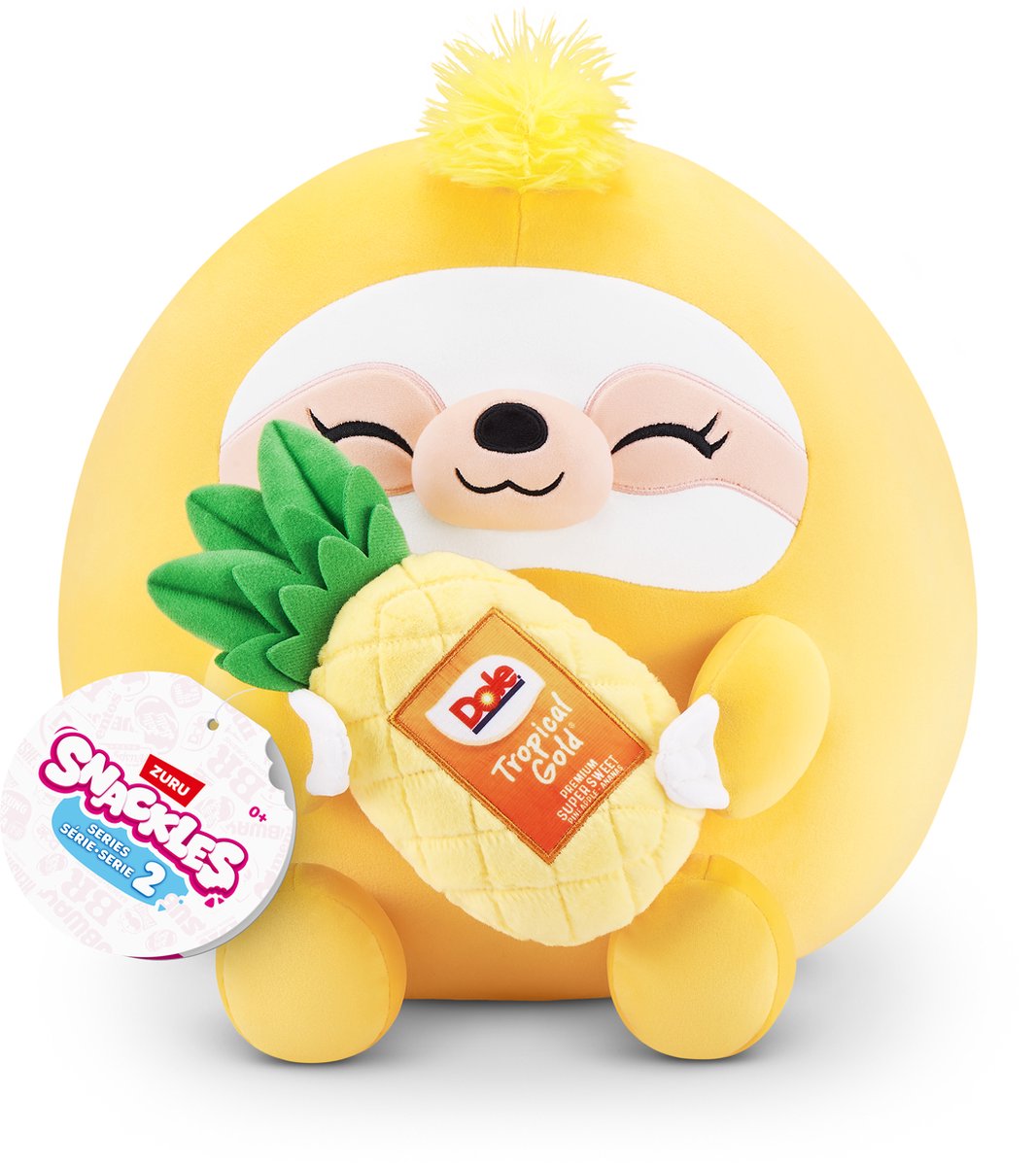 SNACKLES series 2 - luiaard sandy met dole ananas - 20 cm van zuru