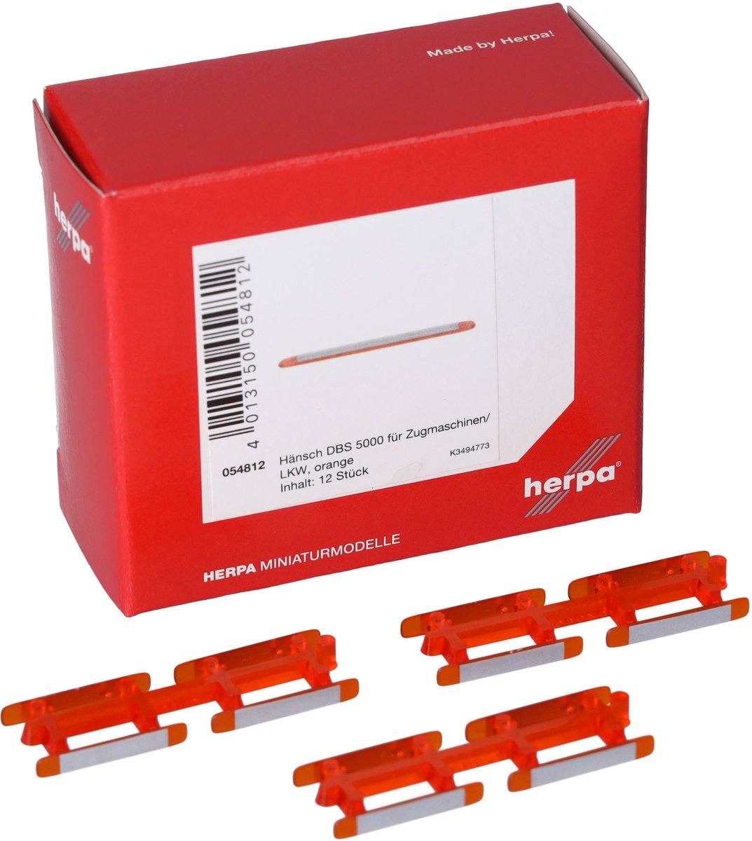 Herpa Hänsch dbs 5000 zwaaibalk vrachtwagen, oranje (12 st.)