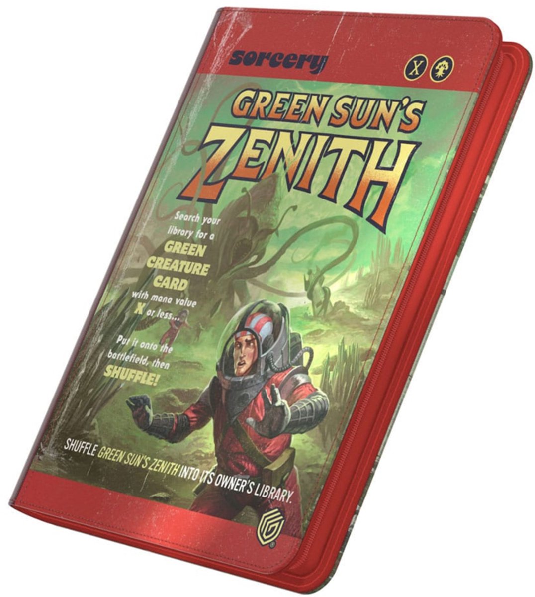 Ultimate Guard zipfolio 360 xenoskin magic: the gathering edge of eternitie stropdass - green sun’s zenith card binders sheets