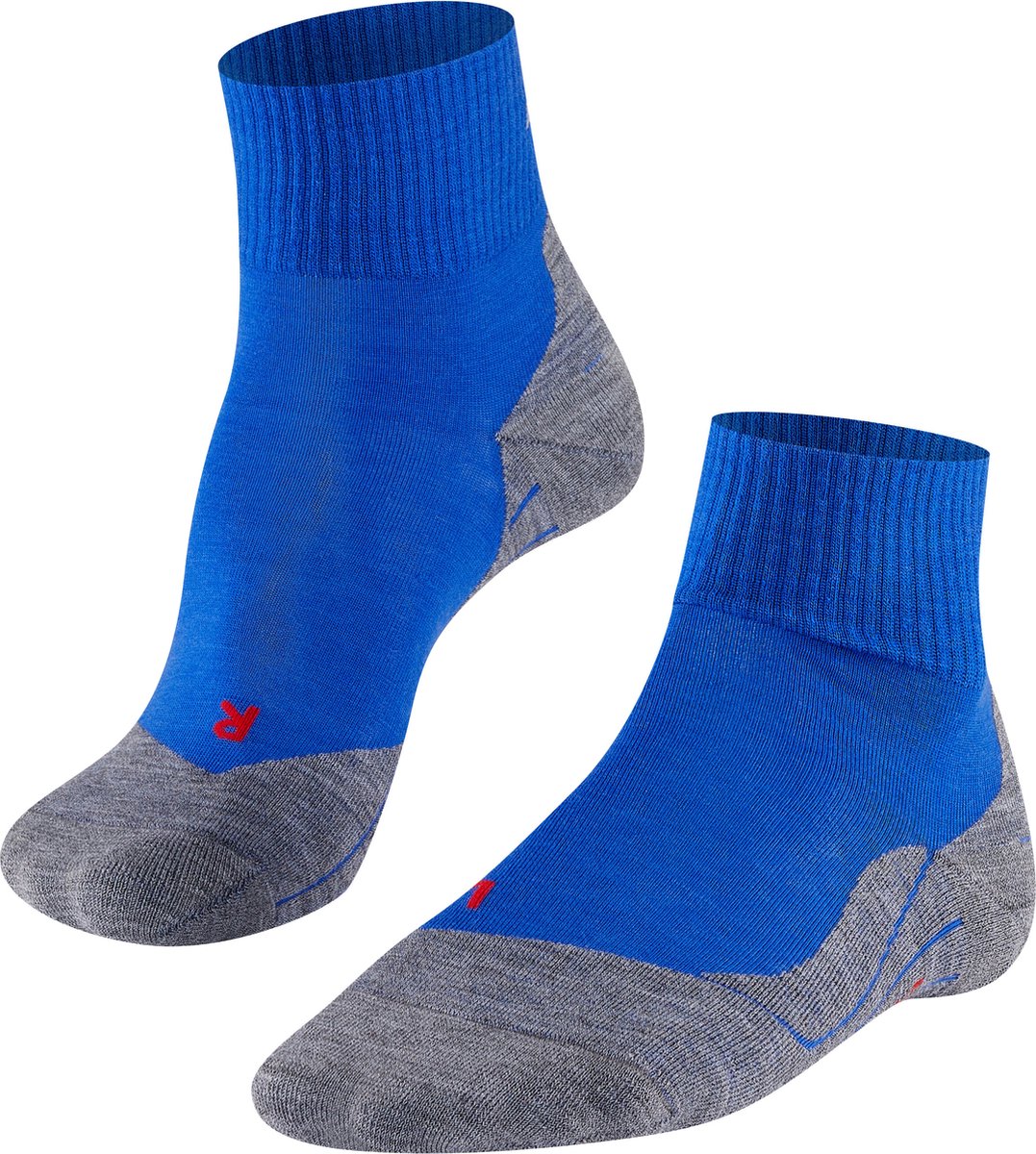 FALKE tk5 short anti-blaar dun wol functioneel materiaal wandelsokken heren blauw - maat 42-43