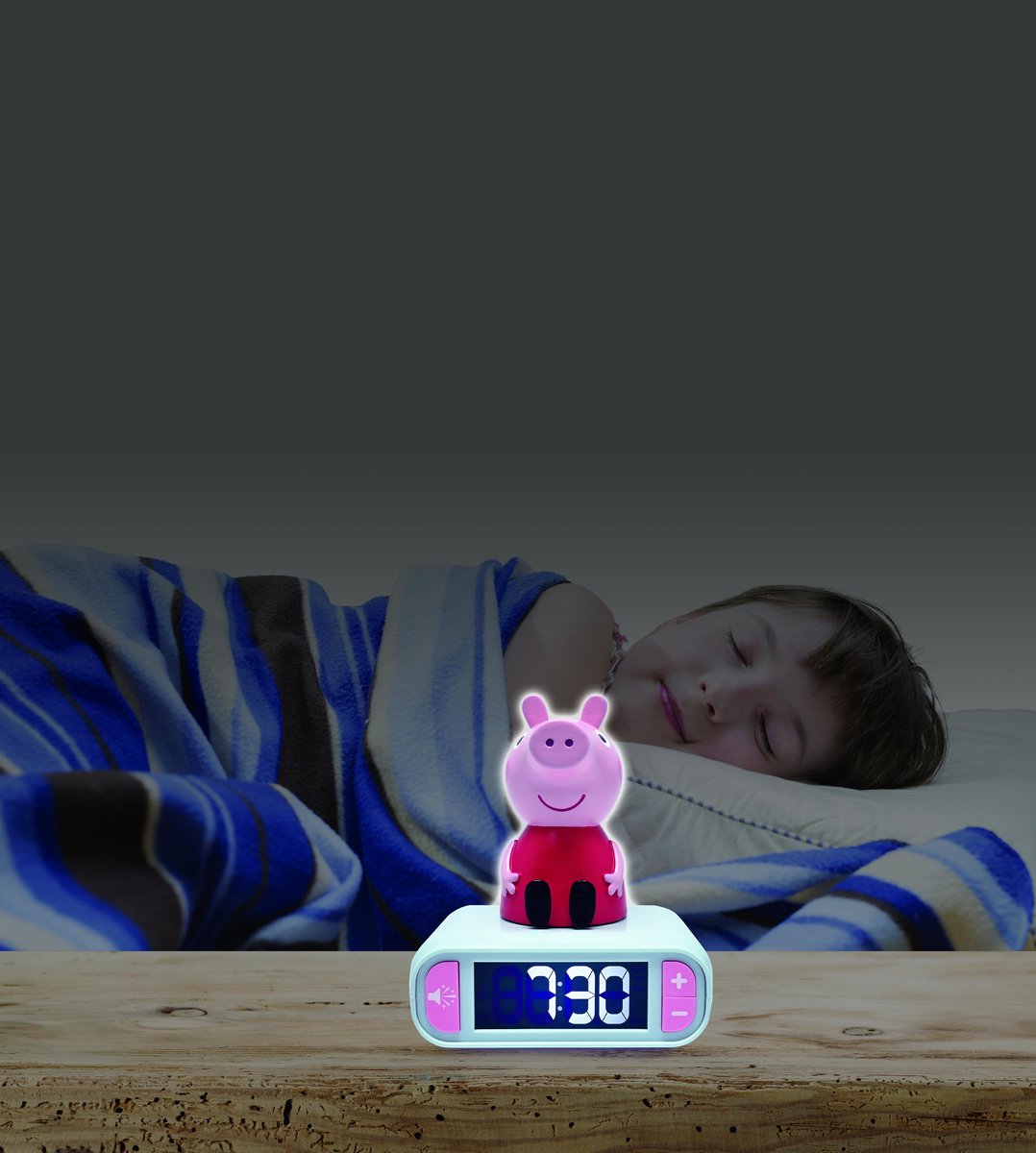 Lexibook Peppa pig nachtlampje wekker met geluiden