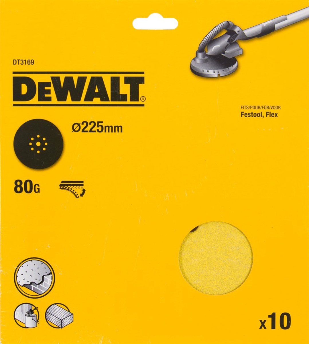 DeWalt dt3169 schuurschijf 225mm ve=10