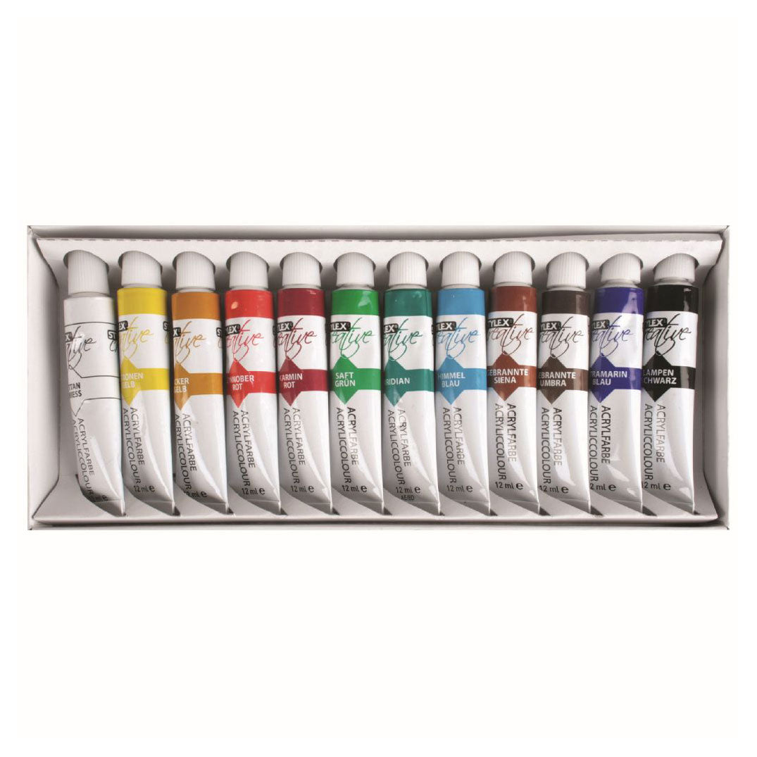 Stylex Acrylverf 12ml 12 Tubes