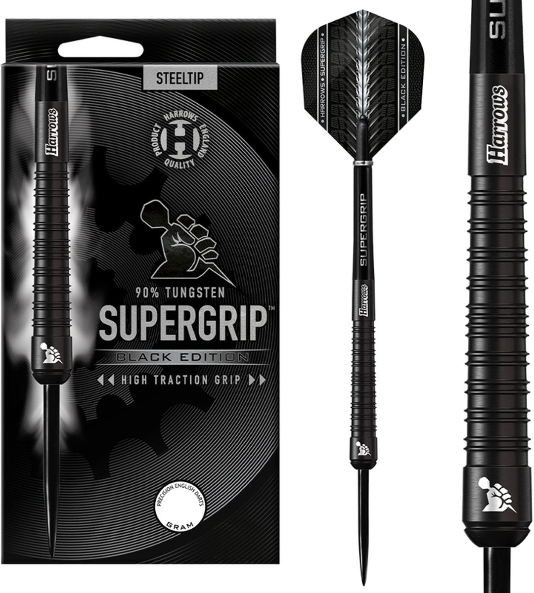 Harrows - supergrip black edition 90% tungsten 22gr- darts
