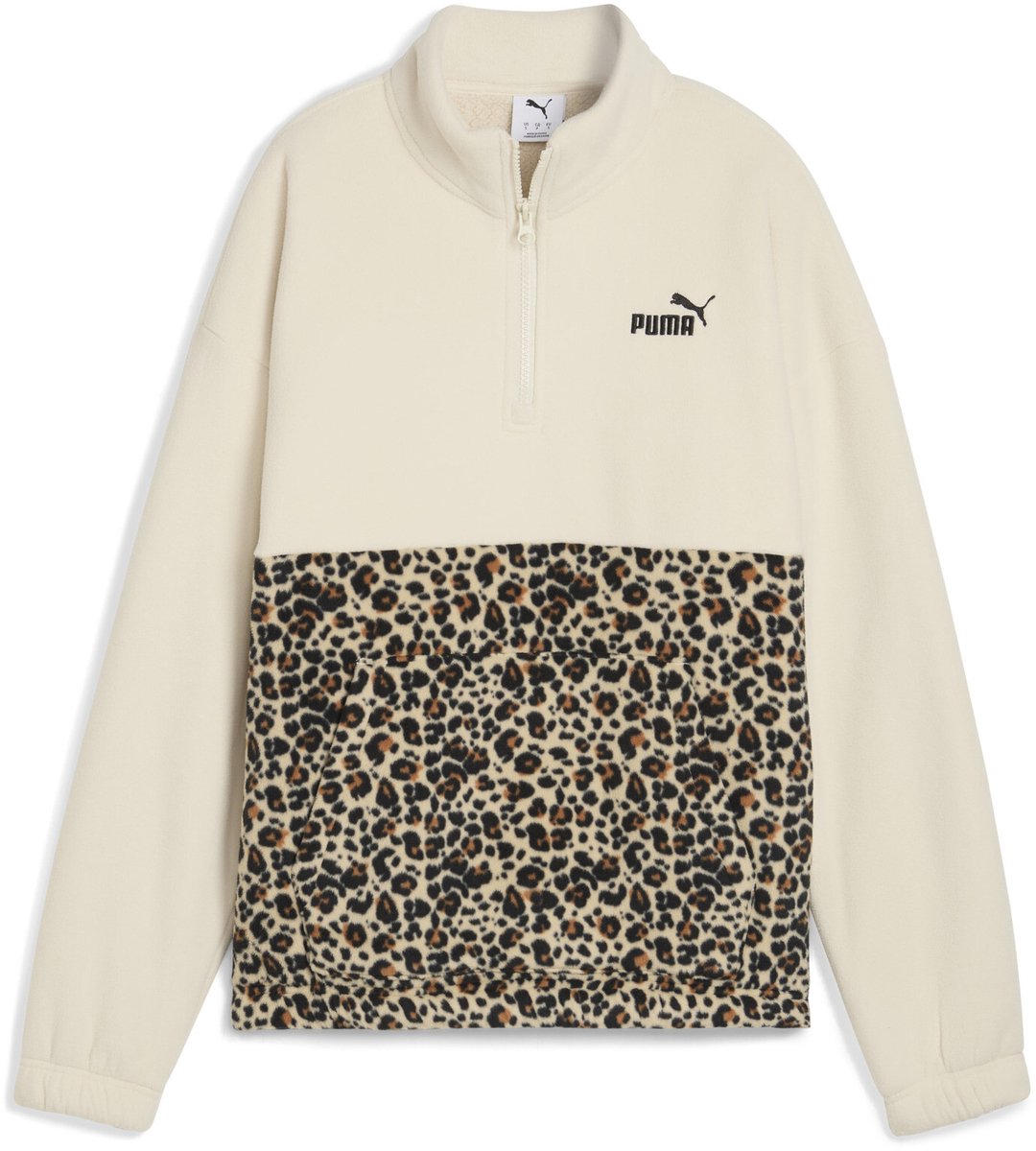 PUMA ess graphic animal relaxed half-zip crew dames trui - alpine snow