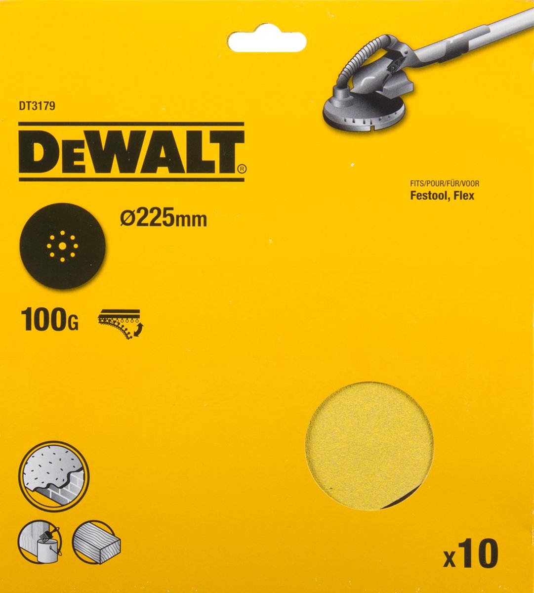DeWalt dt3179 schuurschijf 225mm ve=10