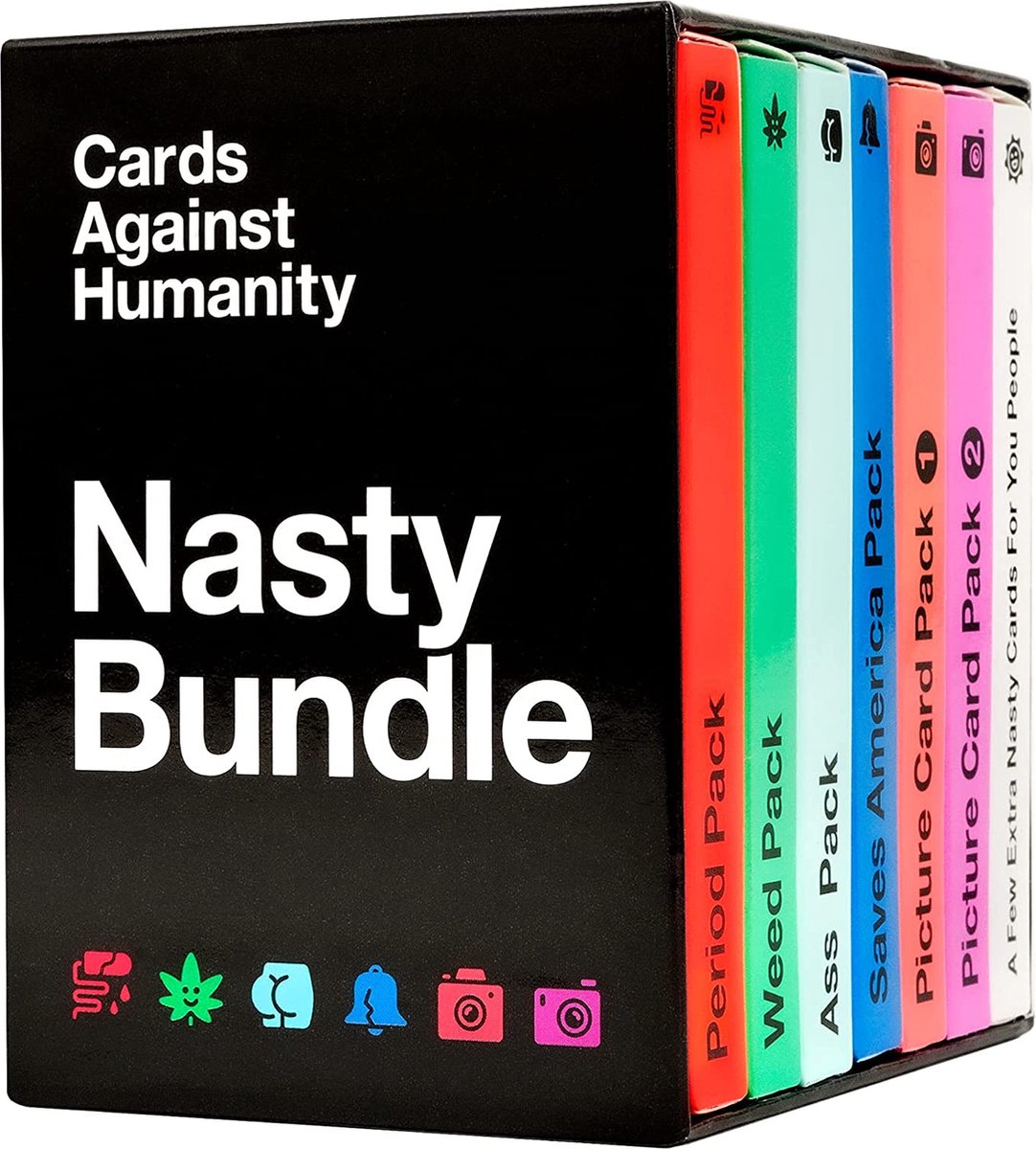 Cards Against Humanity nasty bundle 6 themed packs + 10 all-new cards