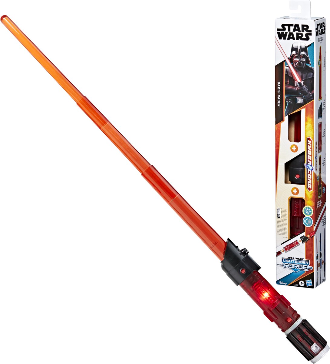 Hasbro Star wars lightsaber forge kyber core darth vader, rode aanpasbare elektronische lightsaber