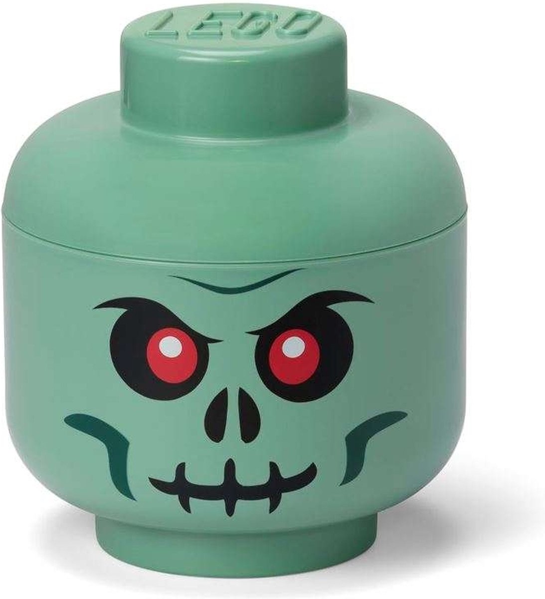LEGO Opbergbox hoofd skelet groen, klein -