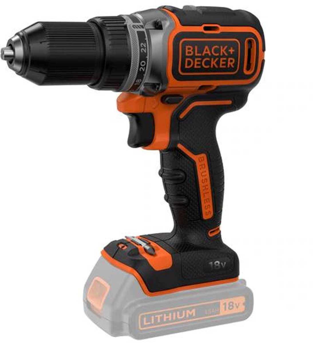BLACK+DECKER bl186n-xj accuboormachine - 18v - 52nm - 24 koppelinstellingen - zonder accu en lader