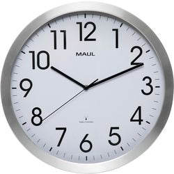 Wandklok Maul MAULmove radiogestuurd Wit, zilver