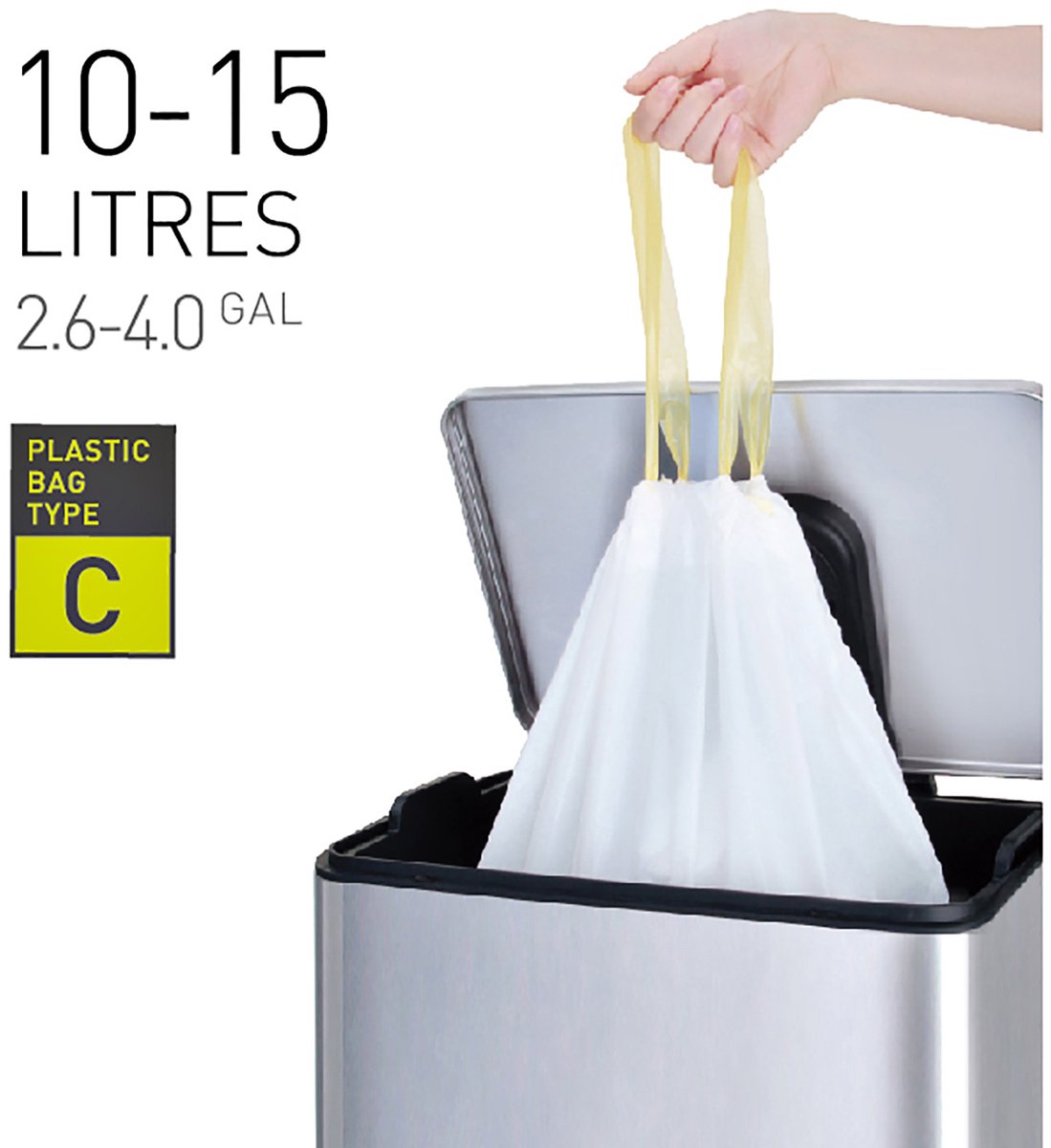 EKO afvalzakken type c 10-15 liter - 1 rol x 20 zakken