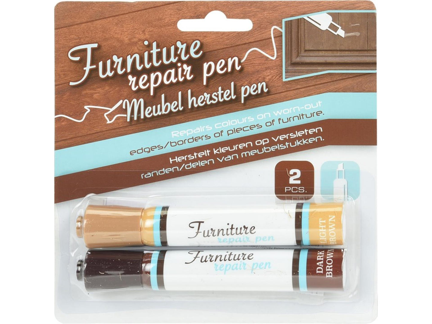 Excellent Houseware Meubel herstel pen 2 stuks op kaart