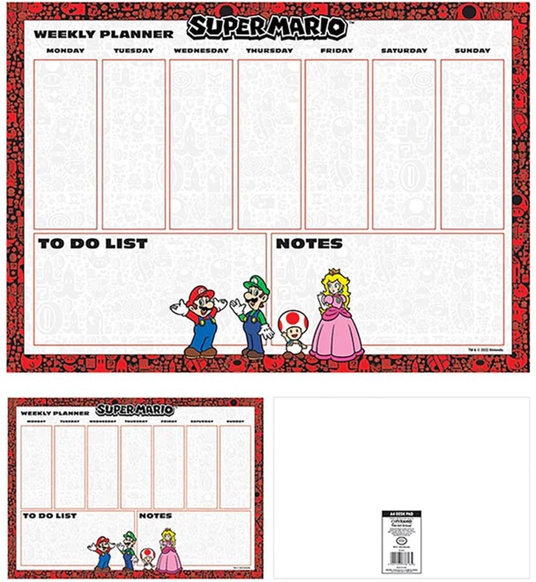 Merkloos Sans Marque Super mario (4 colour) a4 desk pad