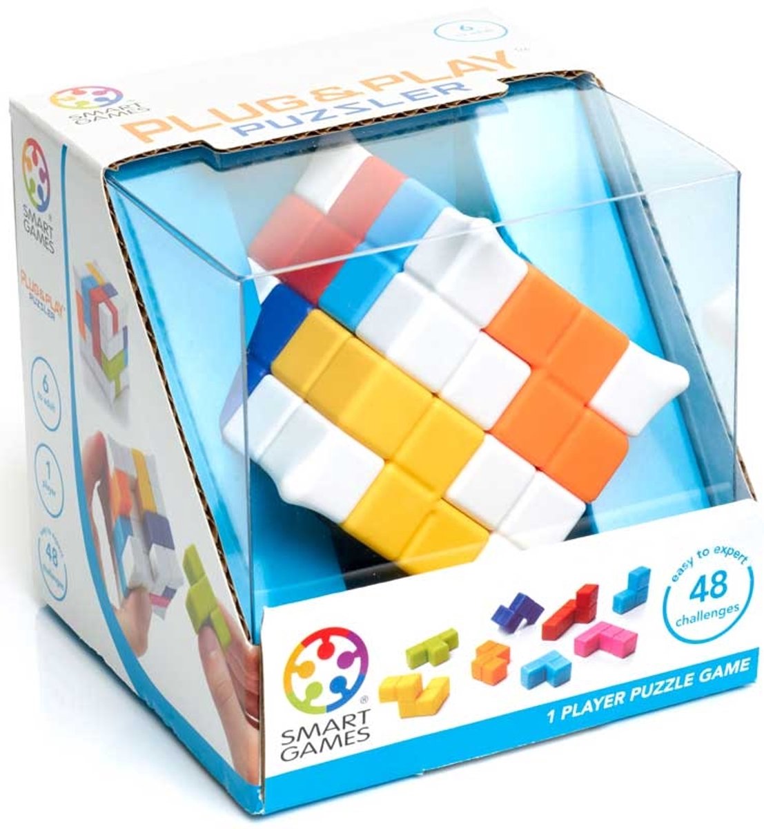 SmartGames - plug play puzzler (48 opdrachten) - fidget toy - kubus puzzel