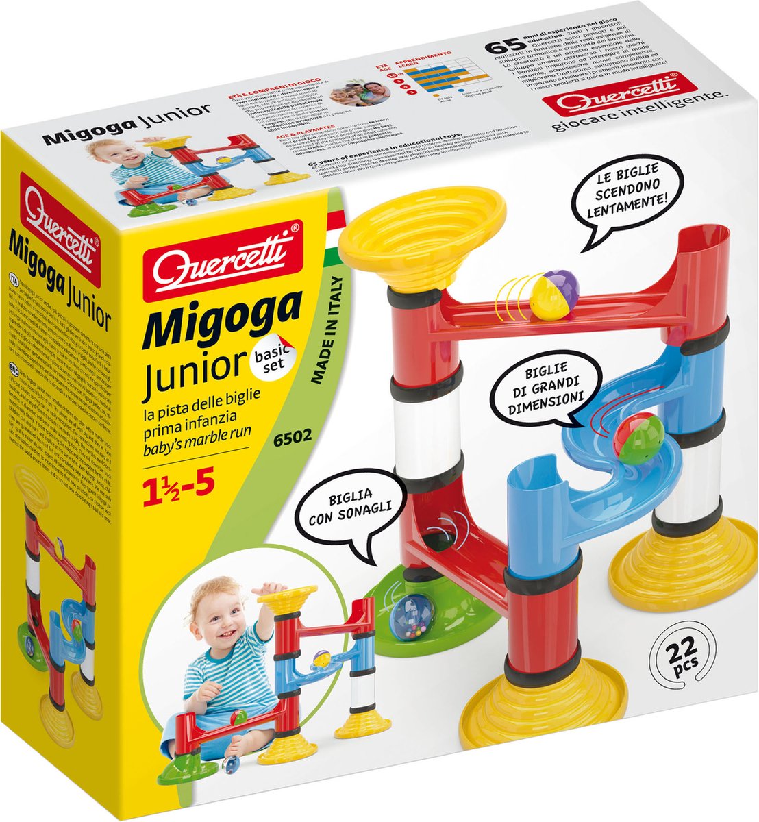 Quercetti knikkerbaan migoga junior 22-delig