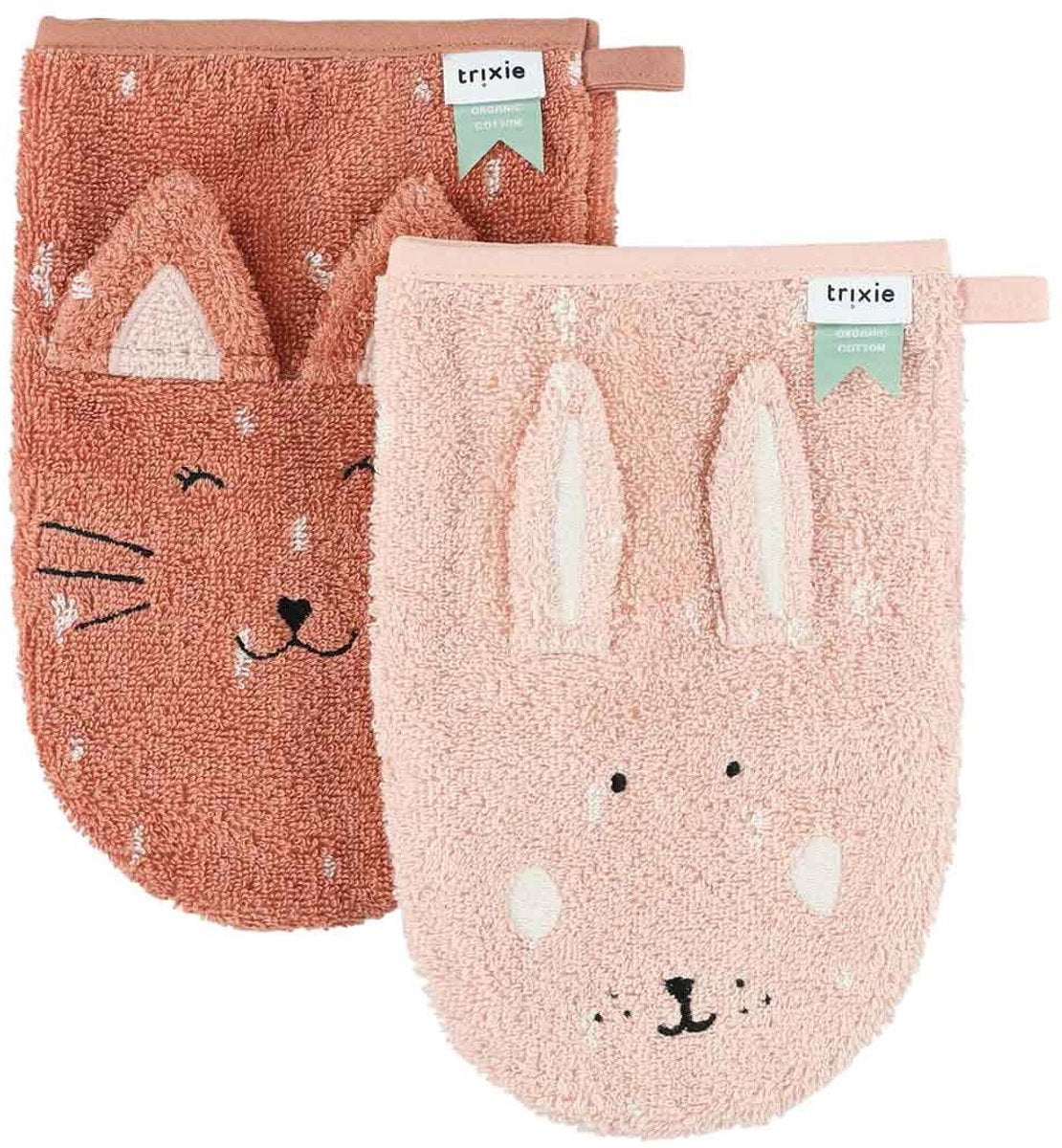 Trixie Washandje 2-pack | mrs. cat - mrs. rabbit