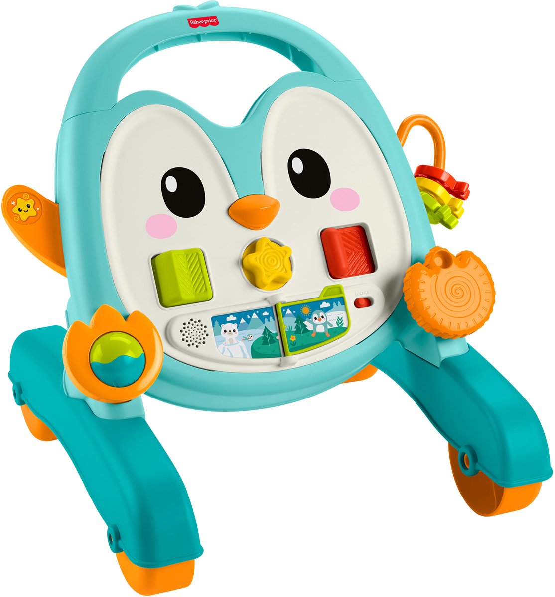 Fisher-Price 2-in-1 muzikale pinguïn loopwagentje