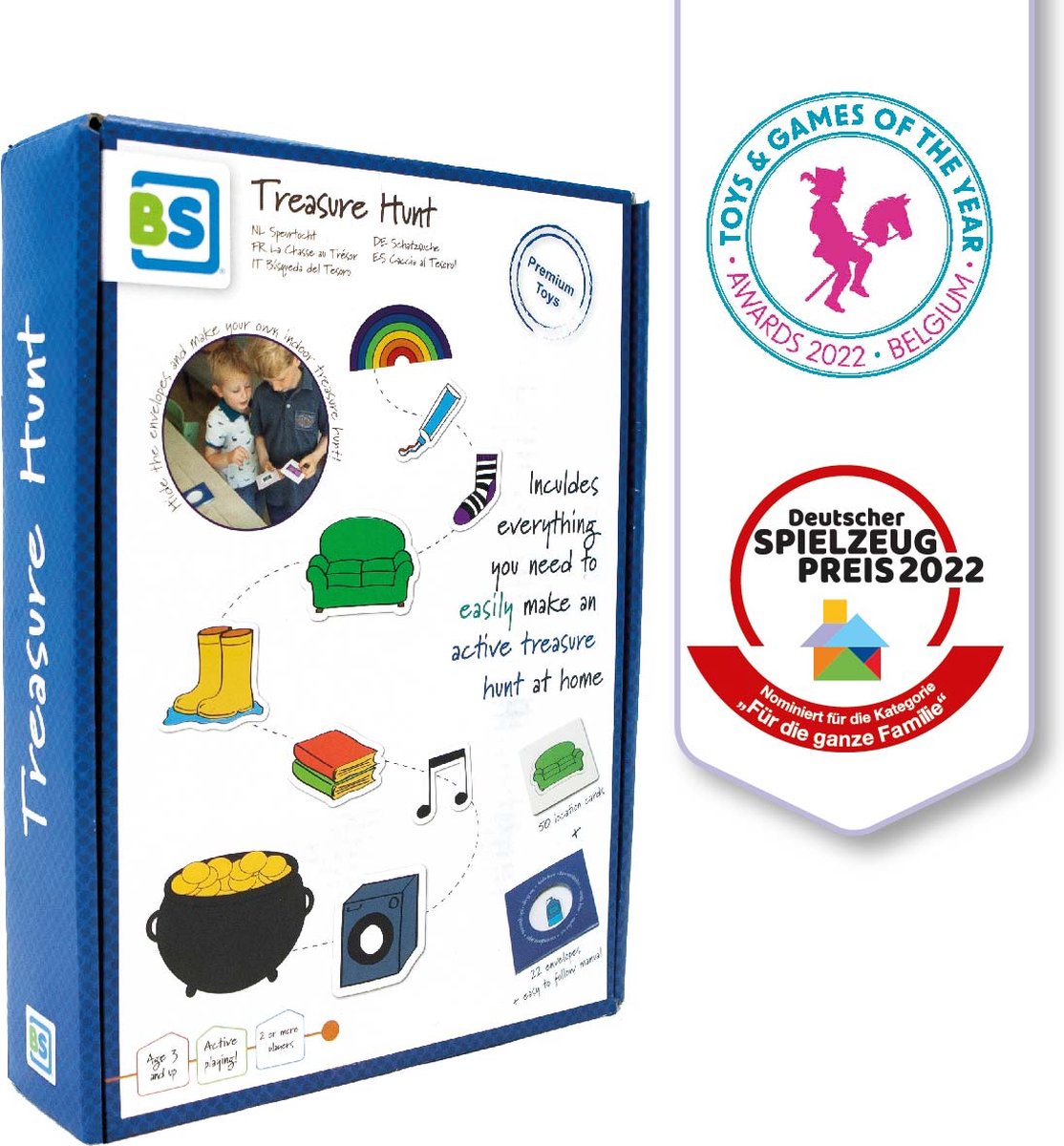 BS Toys treasure hunt kinderspel - speurtocht spel - 2 of meer spelers - speelgoed vanaf 3 jaar - cadeau kind