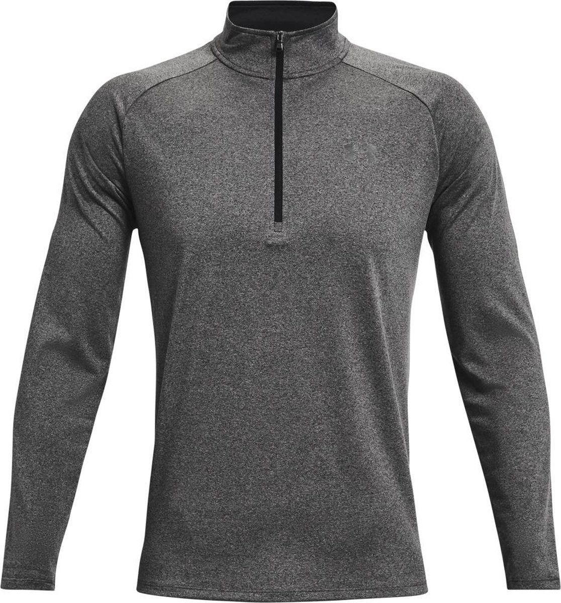 Under Armour ua tech 2.0 1 2 zip-gry heren sporttrui - carbon heather - zwart