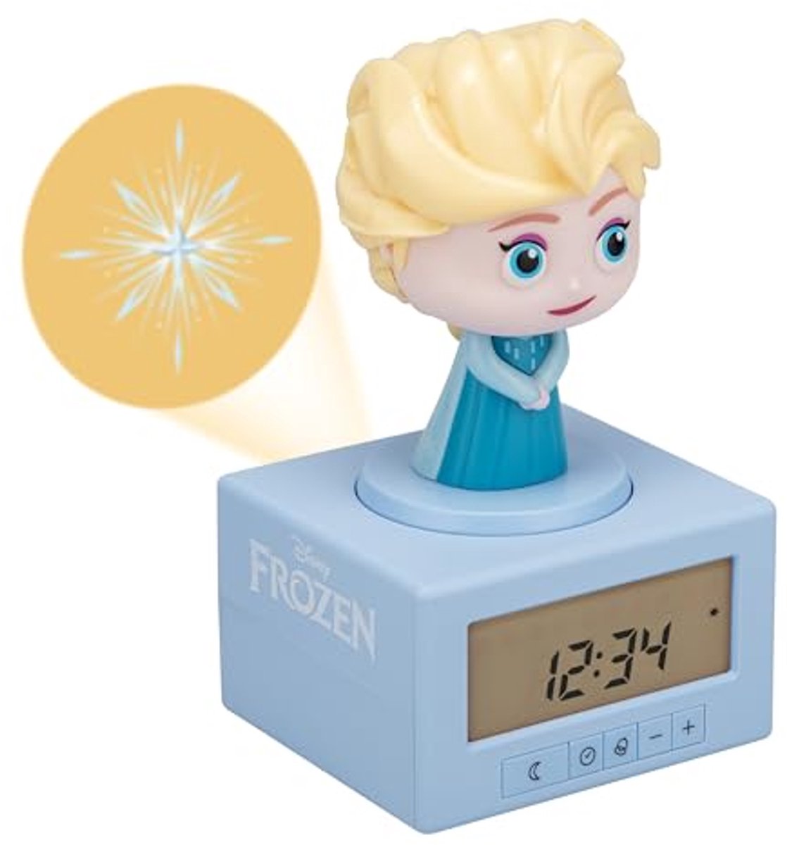 Paladone Disney elsa frozen slaaptrainer‑wekker – officieel gelicentieerd, meisjes projectie slaapkamer‑nachtlampje –