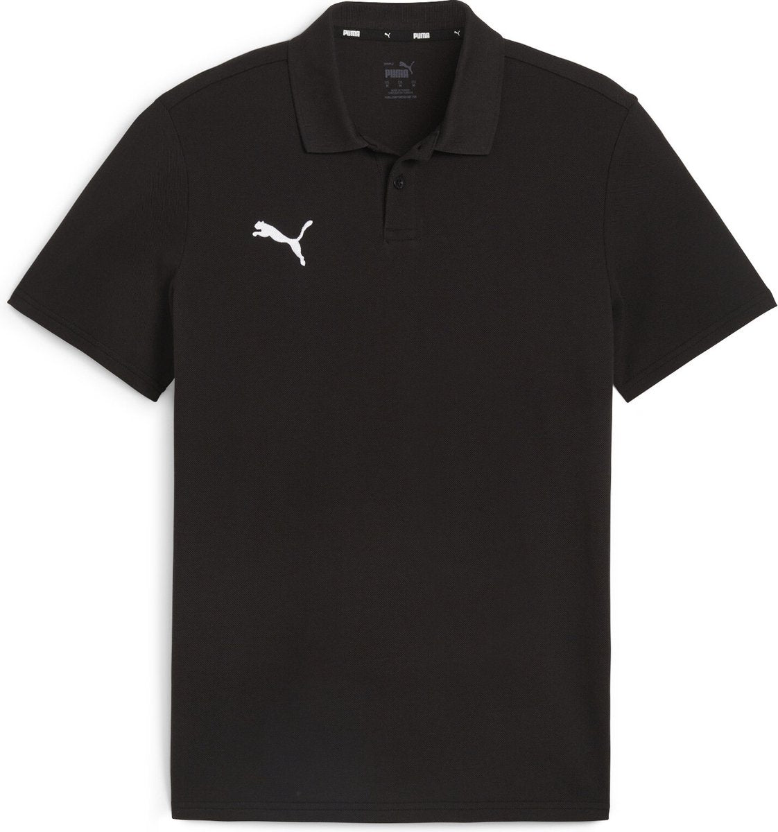 PUMA teamgoal casuals polo heren sportshirt - black- white