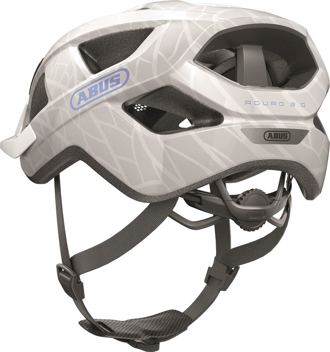 ABUS Fietshelm aduro 3.0 white art l - 58-62 cm - wit - geschikt voor gebruik op elektrische fietsen - stadsfietsen - 320 g