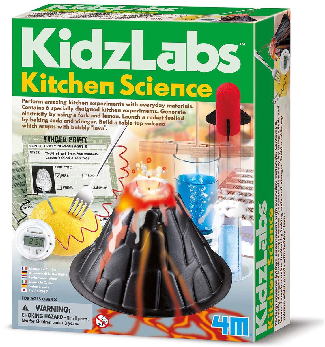 4M wetenschap en spel - keukenwetenschap voor kinderen - 6 proeven - bouwpakket - kidzlabs - 8+