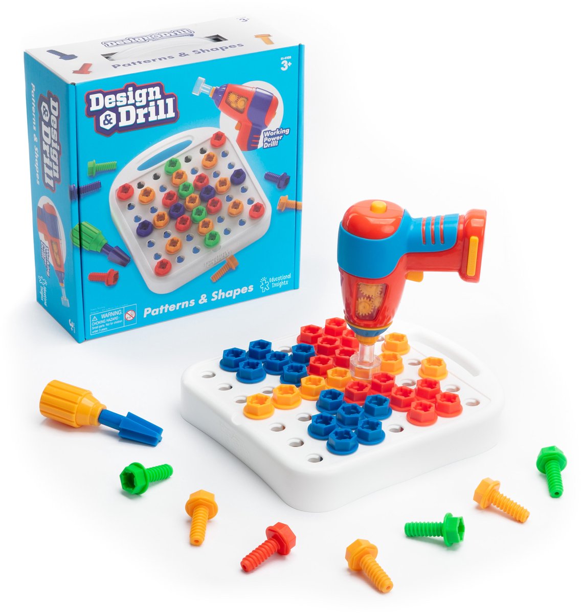 Learning Resources constructiespeelgoed design drill patronen en vormen. - 3+