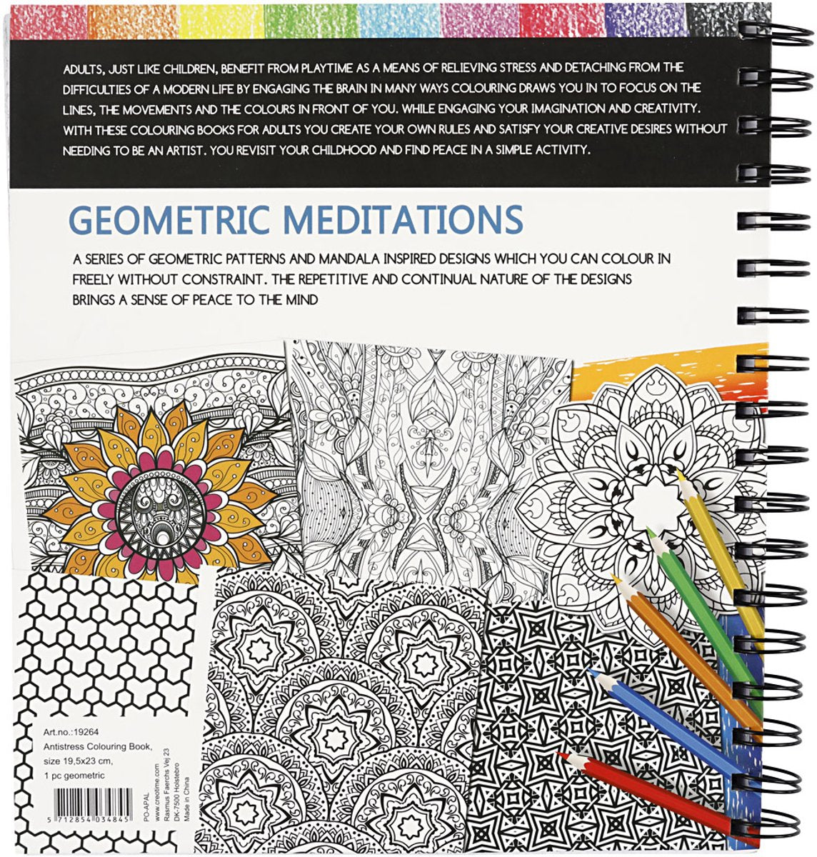 Creativ Company kleurboek voor volwassenen geometric meditations spiraalgebonden