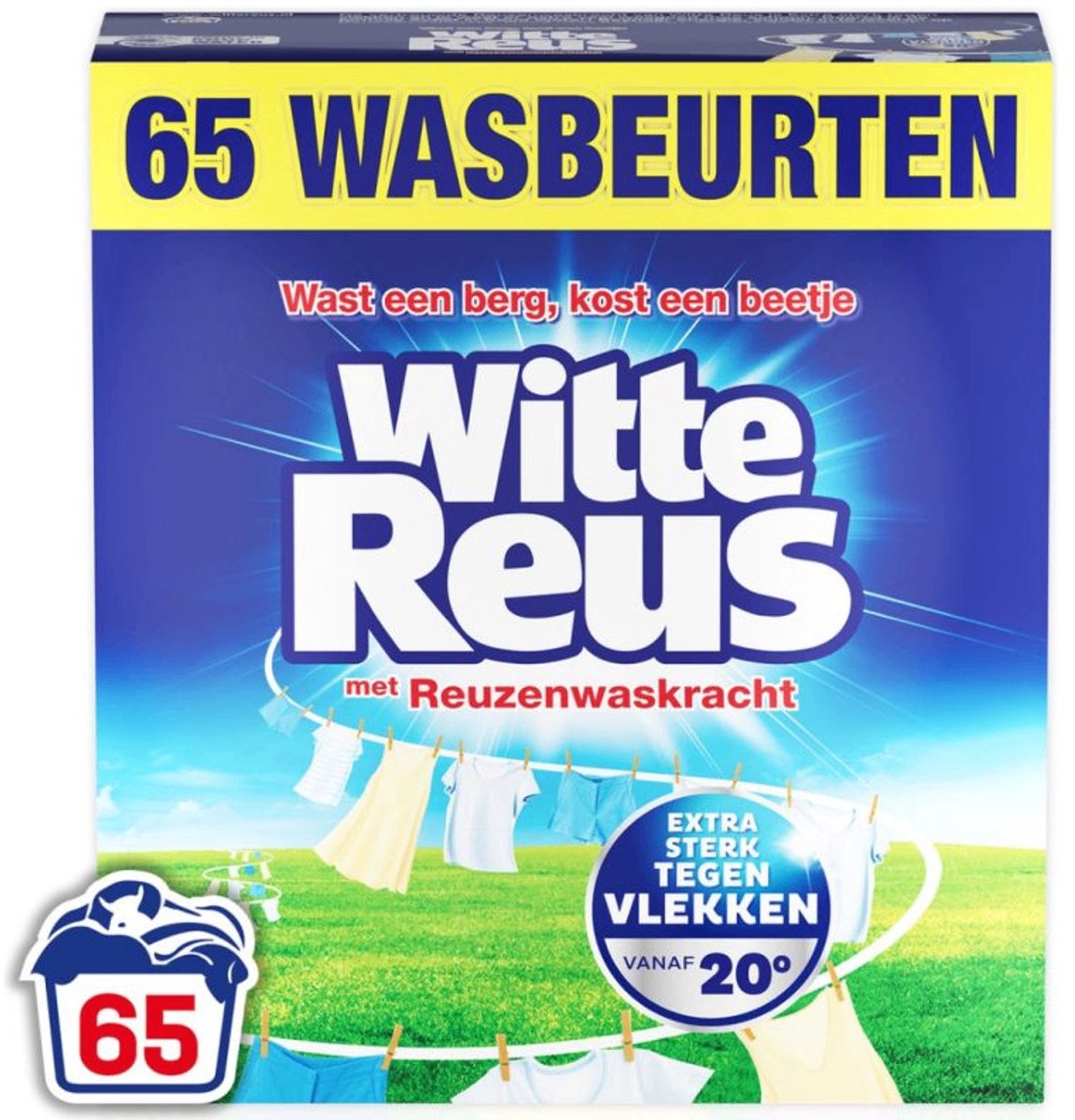 Witte Reus waspoeder - wasmiddel - witte was - 60 wasbeurten - grootverpakking