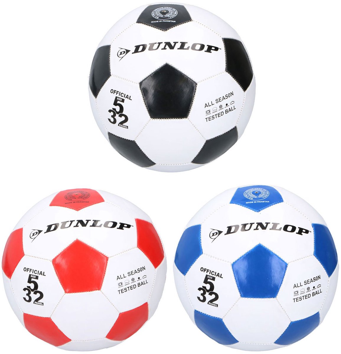 Dunlop Voetbal leer wit
