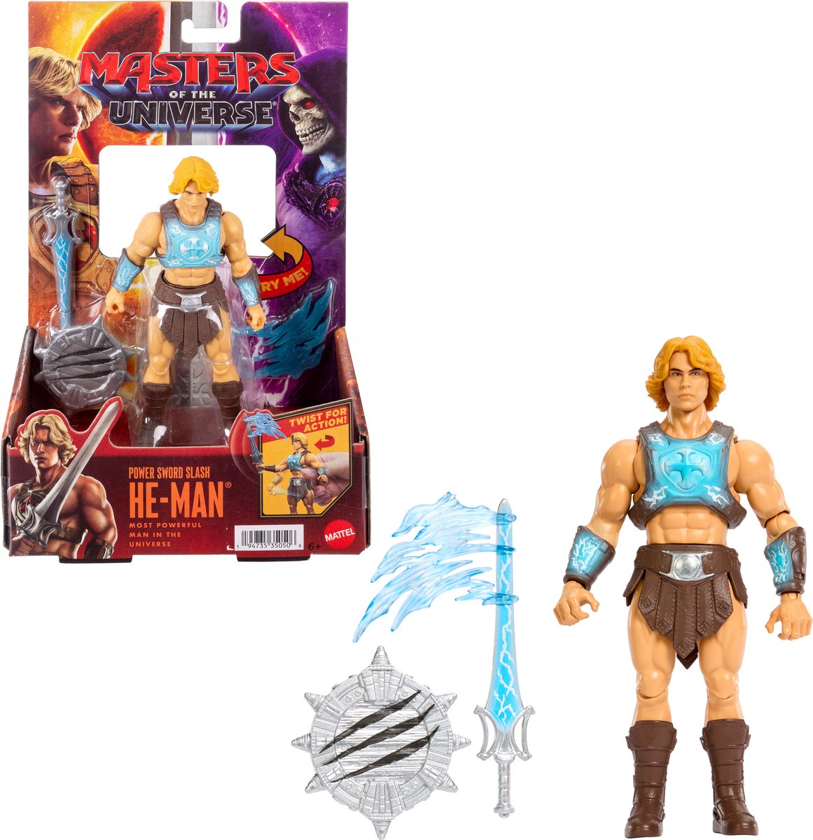 Masters Of The Universe 2026 filmfiguurtje - he-man met powerzwaard voorzien van een draai- en loslaatfunctie