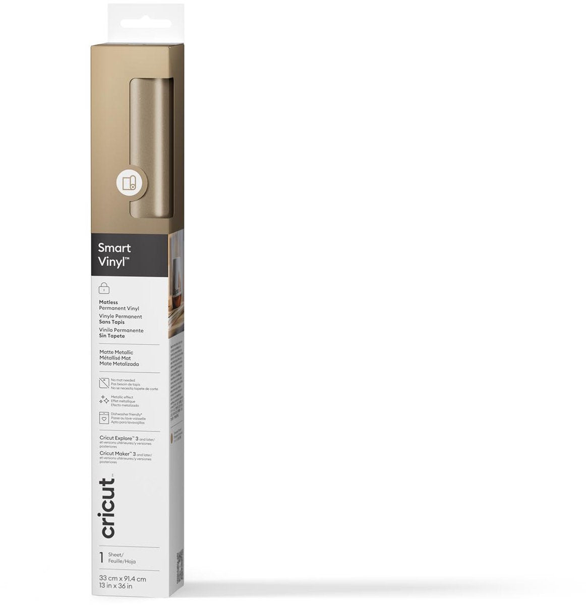 CRICUT smart vinyl permanent 33x91cm – champagne, mat (1 vel)