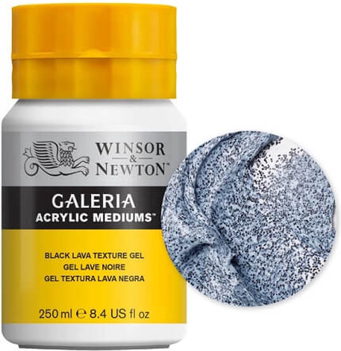 Winsor Newton galeria acrylverf medium black lava 250ml