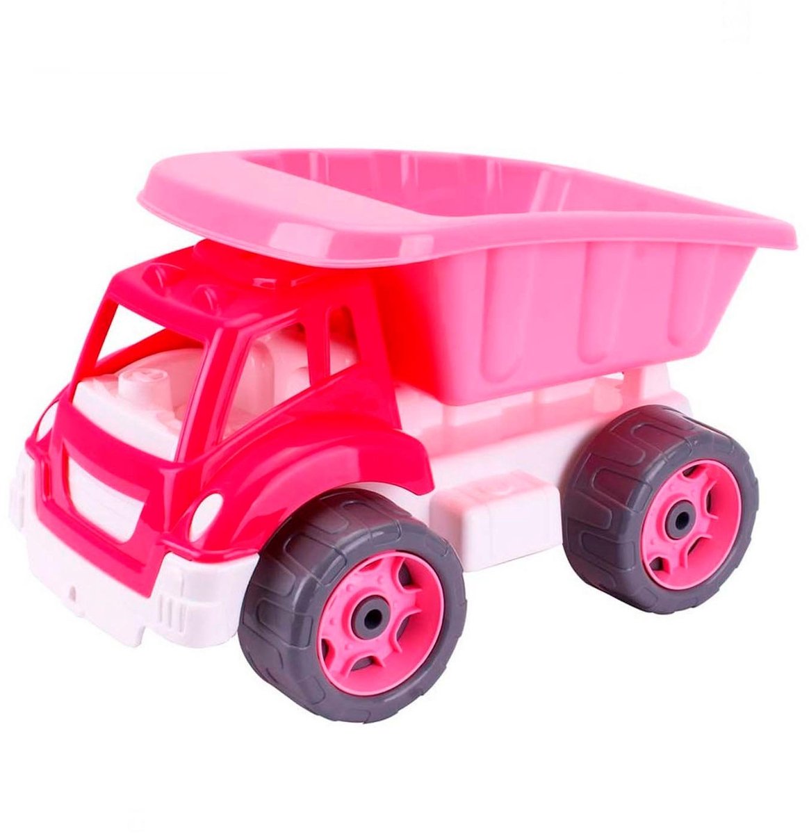 Sun Fun roze kiepwagen voor meisjes 32cm - zandbak speelgoed - buitenspeelgoed