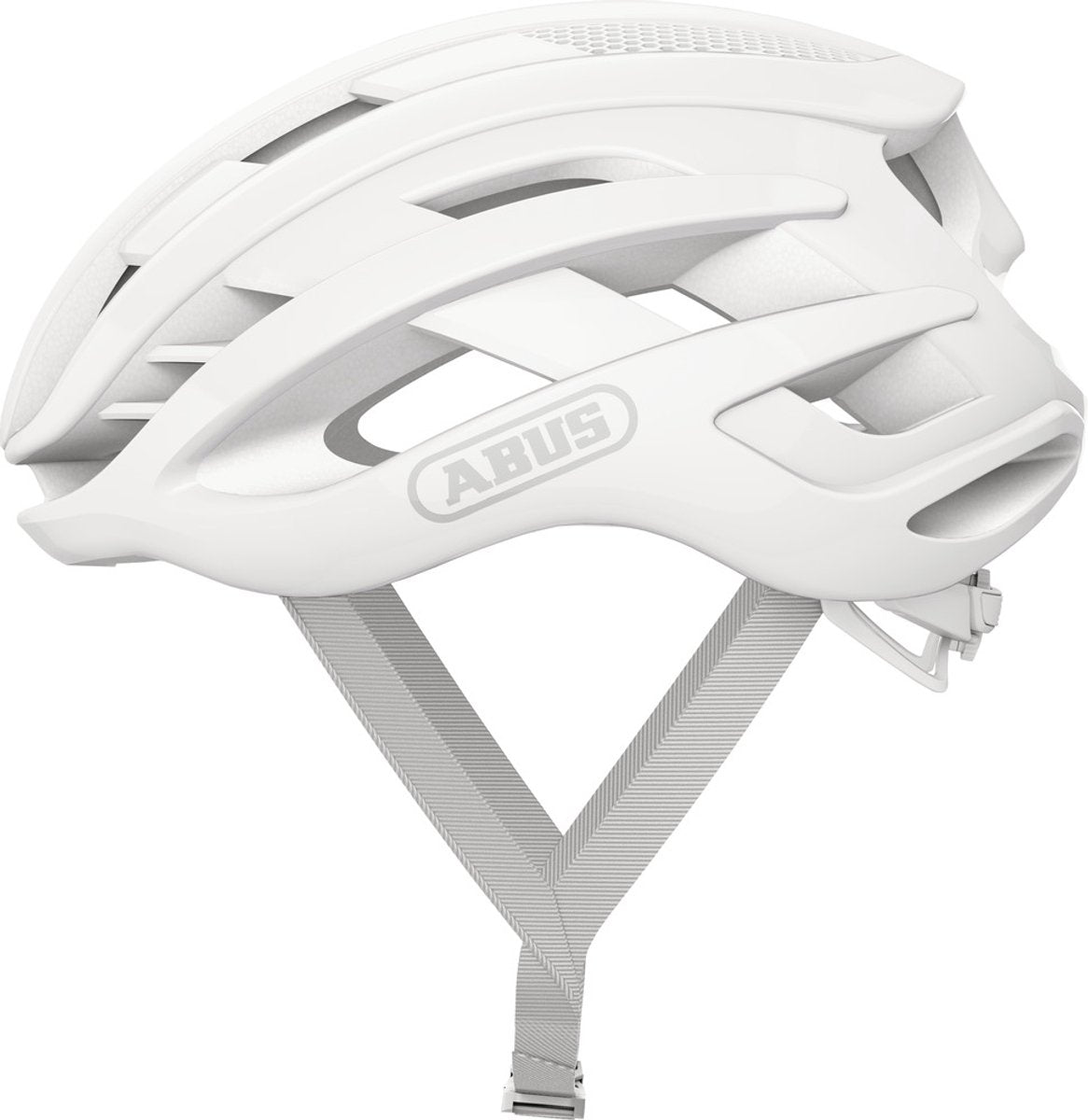 ABUS Fietshelm airbreaker pure white l - 59-61 cm - wit - geschikt voor gebruik op racefietsen - gravelbikes - 230 g