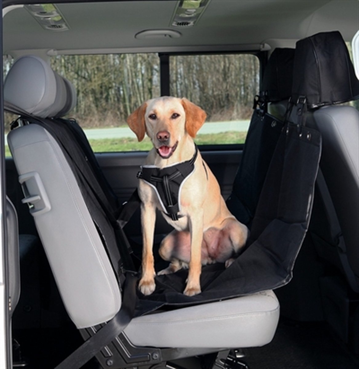 Trixie autodeken katoen polyester zwart - 160x145 cm