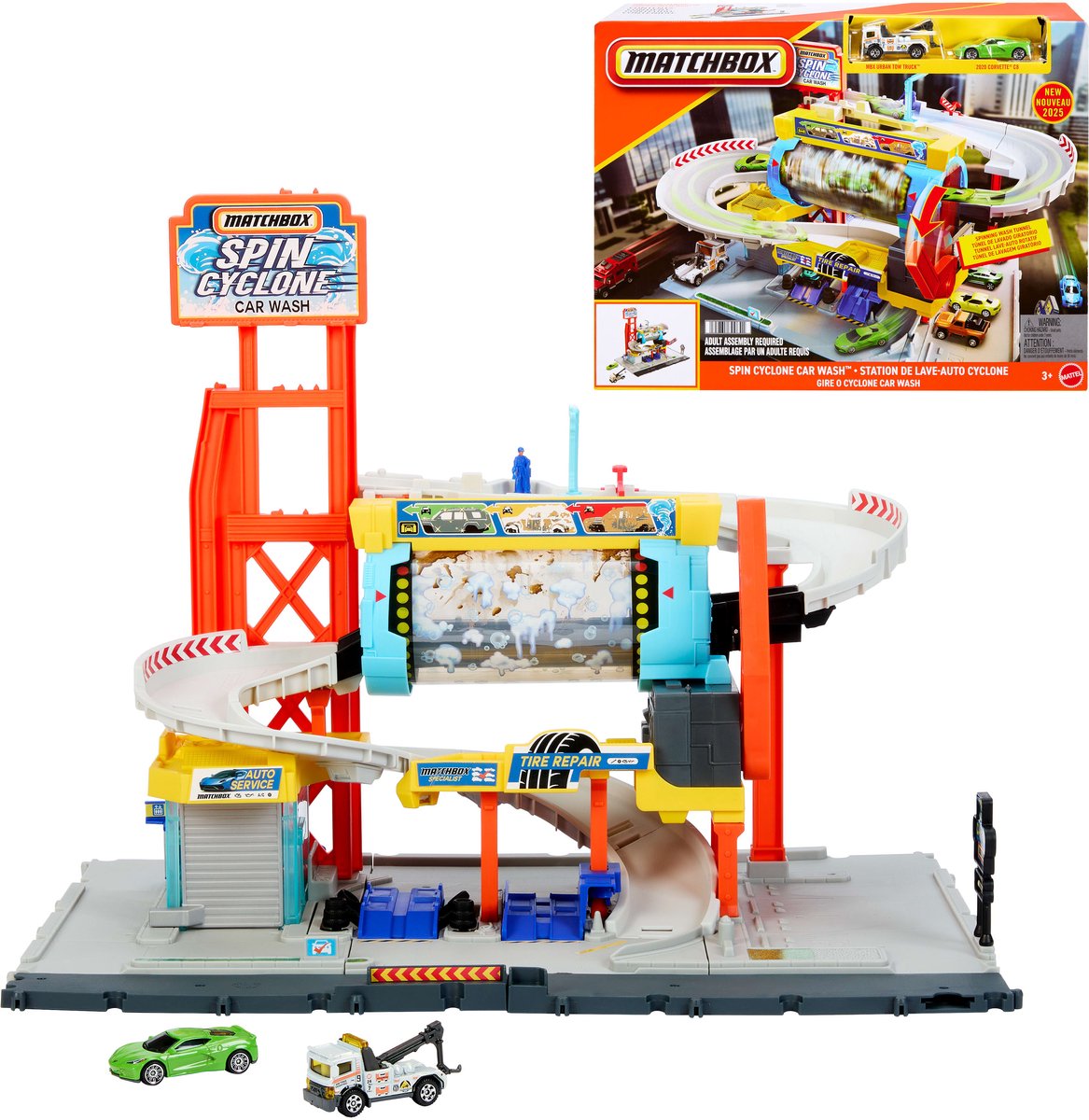 Matchbox spin cyclone car wash