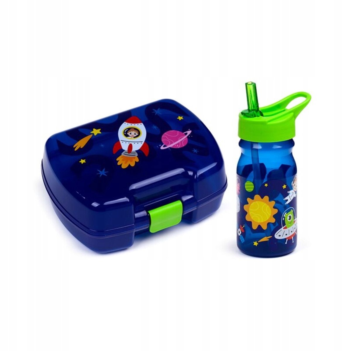 Puckator Ruimtevaarder drinkflessen lunchbox set - 350ml