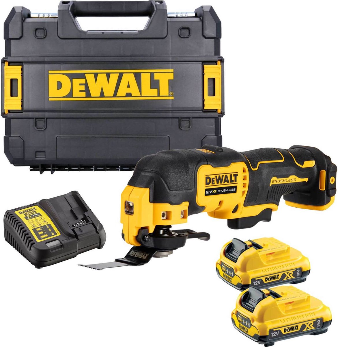 DeWalt dcs353d2 accu multitool + accessoires 12v xr 2.0ah in tstak